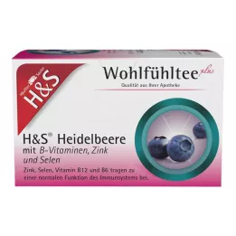 H&amp;S Blåbär med B-vitaminer zink och selen Fbtl., 20X2,5 g