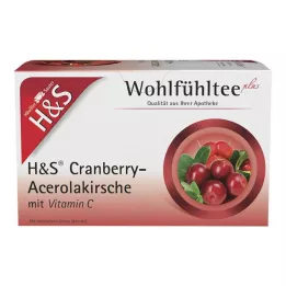 H&S Tranbär-Acerola körsbär med vitamin C Fbtl., 20X2,8 g