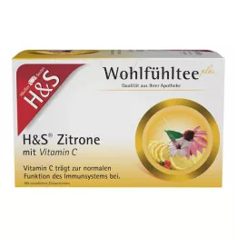 H&S Citron med C-vitaminfilterpåsar, 20X2,5 g