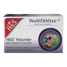 H&S Fläder med C-vitamin och zinkfilterpåsar, 20X2,5 g