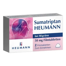 Sumatriptan Heumann mot migrän 50 mg filmdragerade tabletter, 2 st