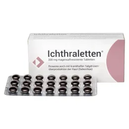 Ichthraletten® 200 mg tabletter mot rosacea, 168 st
