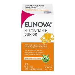 Eunova Junior tuggtabletter med apelsinsmak, 100 st