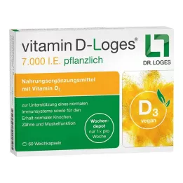 VITAMIN D-LOGES 7 000 IE ört-veckodepå, 60 st