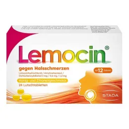 Lemocin® för ont i halsen honung och citronsmak, 24 st