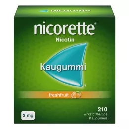 NICORETTE 2 mg färskfrukttuggummi, 210 stycken