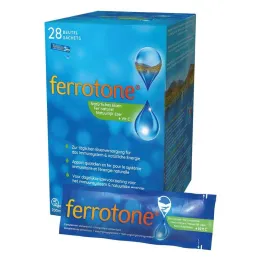 Ferrotone naturligt järn plus C-vitamin äppelpåse, 28X25 ml