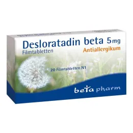 Desloratadine beta 5 mg filmdragerade tabletter, 20 st