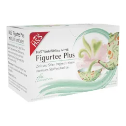 H&amp;S Figur Tea Plus med filterpåse av zink och selen, 20X1,5 g