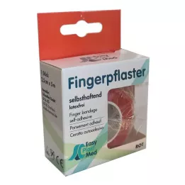UM EASYPLAST Fingerlapp självhäftande 2,5 cm x 5 m röd, 1 st