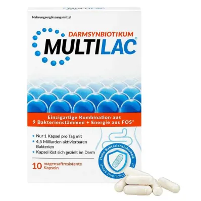 Multilac Synbiotic gastro-resistenta kapslar, 10 st Multilac Synbiotic gastro-resistenta kapslar, 10 st