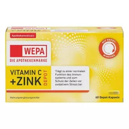 WEPA Vitamin C+Zinkkapslar, 60 st