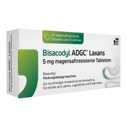Bisacodyl ADGC® Laxans 5 mg magsäcksresistenta tabletter, 20 st