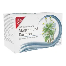 H&amp;S® tefilterpåsar för mage och tarm, 20X2,0 g