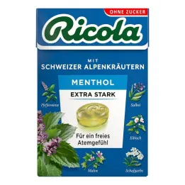 Ricola utan socker förpackning mentol extra starka godisar, 50 g