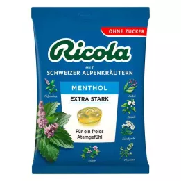 RICOLA o.Z påse Menthol extra starkt godis, 75 g