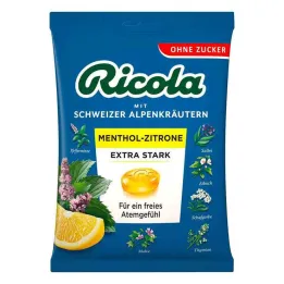 Ricola utan sockerpåse mentol citron extra stark, 75 g