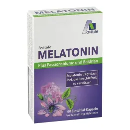 Melatonin + passionsblomma + valerianakapslar, 60 st