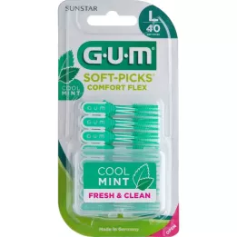 GUM Soft picks Comfort Flex mint large, 40 st