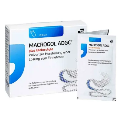 Macrogol ADGC® plus elektrolytpulver för H.e.L. att ta, 10 st Macrogol ADGC® plus elektrolytpulver för H.e.L. att ta, 10 st