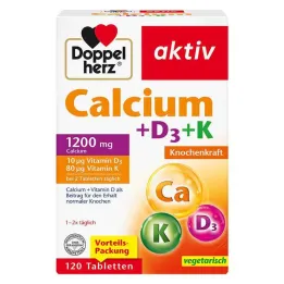 Doppelherz Calcium + D3 + K tabletter, 120 stycken