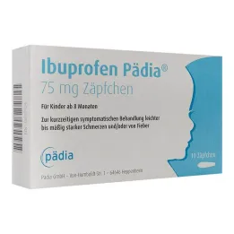 Ibuprofen Pedia 75 mg stolpiller, 10 st
