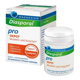 Magnesium Diasporal pro D3 + K2 Depot Muscle + Bentabletter, 30 st