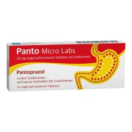 Panto Micro Labs 20 mg enterodragerade tabletter mot halsbränna, 14 st