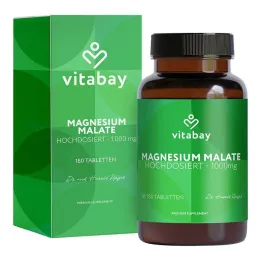 Magnesium Malat 1000 mg veganska högdostabletter, 180 st