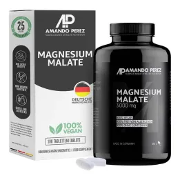 Magnesium Malate 3000 mg veganska tabletter, 180 st