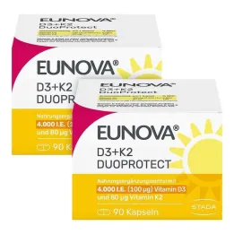 Eunova Duoprotect D3 + K2 4000 I.U. / 80 µg kapslar, 2x90 st
