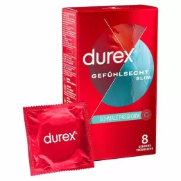 DUREX Slanka kondomer med riktigt känsla, 8 delar