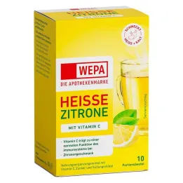 Wepa varm citron + C-vitaminpulver, 10X10 g