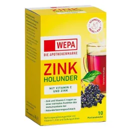 Wepa zinkfläder + vitamin C + zinksockerfritt pulver, 10x10 g