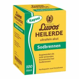 Luvos Healing Clay Ultra Fine Akut Halsbränna Kapslar, 100 st