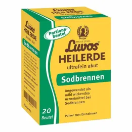 Luvos healing clay ultrafin pulverpåse för akut halsbränna, 20x6,5 g