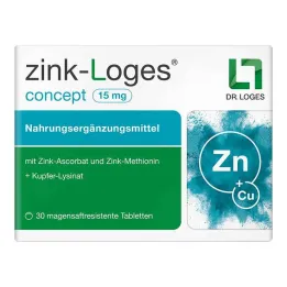 Zinc-Loges koncept 15 mg magsäcksresistenta tabletter, 30 st