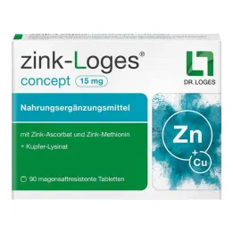 Zinc-Loges koncept 15 mg enteroresistenta tabletter, 90 st