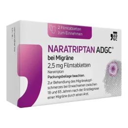 NARATRIPTAN ADGC® för migrän 2,5 mg filmdragerade tabletter, 2 st