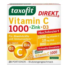 Taxofit Vitamin C 1000 + Zink + D3 Direktgranulat, 20 st
