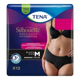 Tena Silhouette Plus M svarta inkontinensbyxor, 12 st