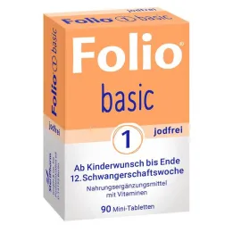 Folio 1 basiska jodfria filmdragerade tabletter, 90 st