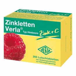 Zinkletten Verla hallonpastiller, 200 st
