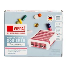 Wepa 7 dagars kompakt veckotidning vit/rosa, 1 st