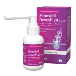 Minoxidil Dexcel 20 mg/ml spray för användning i hårbotten, 60 ml