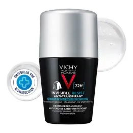 Vichy Homme Deo Roll-on 72h anti-fläckar, 50 ml