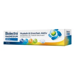 Biolectra Magnesium 250 mg Muskler & Ben Aktiva tuggtabletter, 30 st