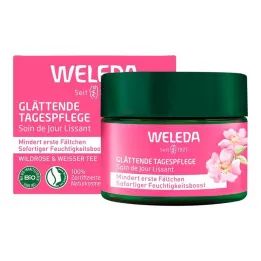 Weleda smoothing day care wild rose &amp; vitt te, 40 ml