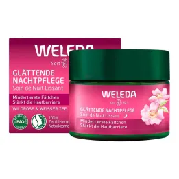 Weleda smoothing night care wild rose &amp; vitt te, 40 ml