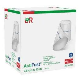 Actifast rörformigt fixeringsbandage 7,5 cmx10 m blått, 1 st